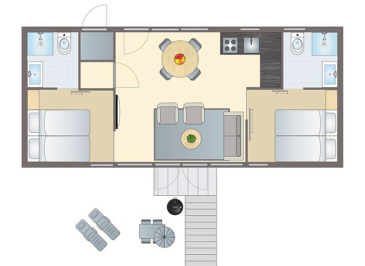 Unterkunft 450707 - Bungalow Noordzeekust - 4-persoons Beach House | 4SH2