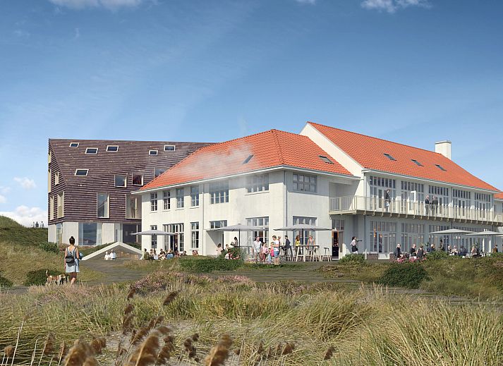 Moderne keuken in de Vrijstaande woning in Petten, Noordzeekust, Noord-Holland voor een gezellige maaltijd.