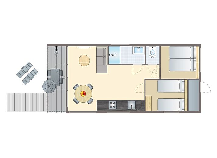 Unterkunft 450725 - Bungalow Noordzeekust - 4-persoons Beach House | 4SH3