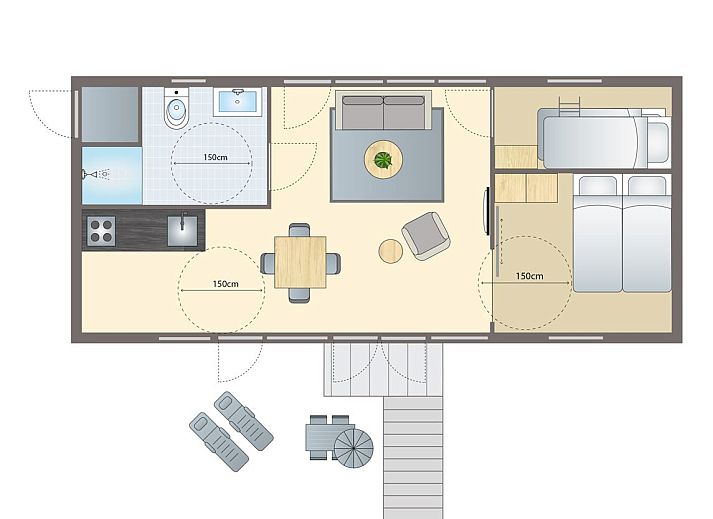 Unterkunft 450727 - Bungalow Noordzeekust - 2-4-persoons Beach House | 2-4SHT