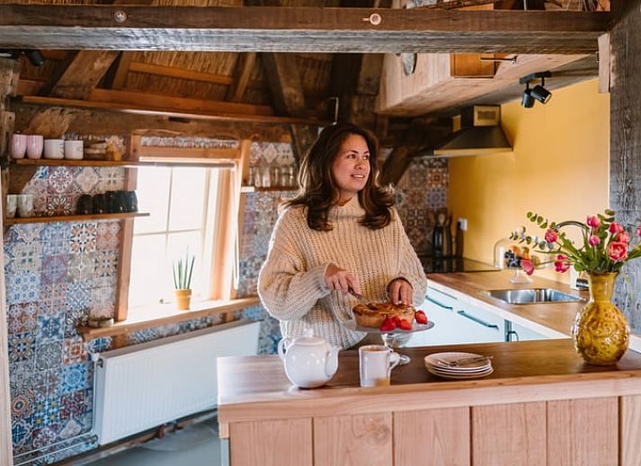 Gemuetliches Wohnzimmer im Ferienhaus in Egmond aan den Hoef, Nordseekueste, Nordholland.