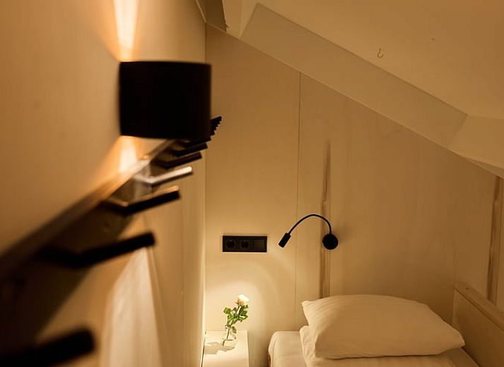 Modern interior of Holiday home in Castricum overlooking garden, North Sea coast, North Holland.