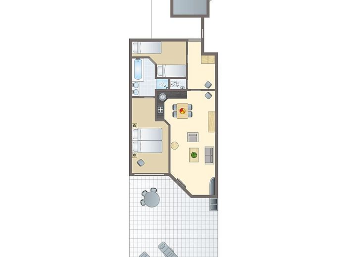 Guest house 454057 - Bungalow Noordzeekust - Beach Resort Ooghduyne | 4-persoons appartement | 4B1