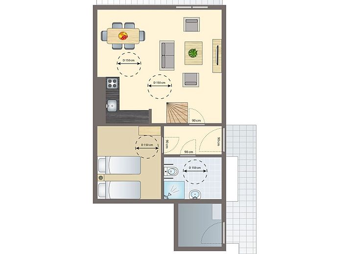 Guest house 454079 - Bungalow Noordzeekust - Beach Resort Ooghduyne | 6-persoons villa - Extra toegankeli