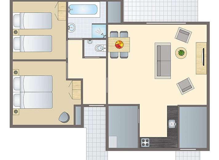 Unterkunft 454082 - Bungalow Noordzeekust - Beach Resort Ooghduyne | 4-persoons villa | 4C