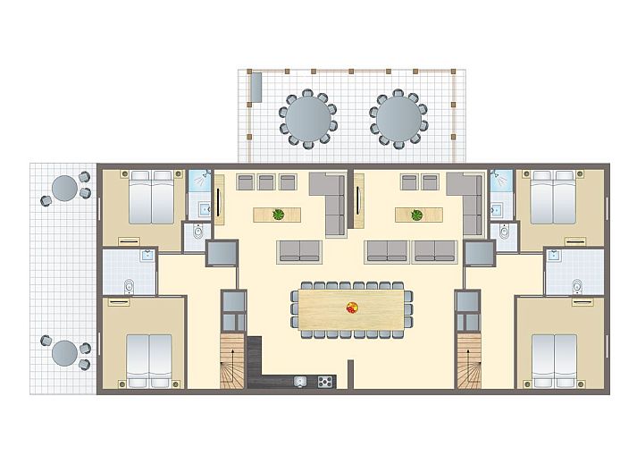 Verblijf 454083 - Bungalow Noordzeekust - Beach Resort Ooghduyne | 22-persoons villa | 22L