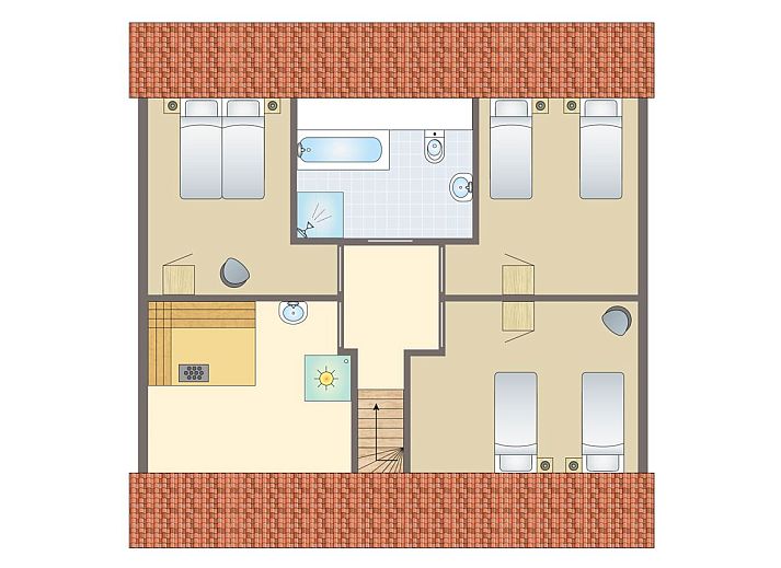 Guest house 454084 - Bungalow Noordzeekust - Beach Resort Ooghduyne | 10-persoons villa | 10L1