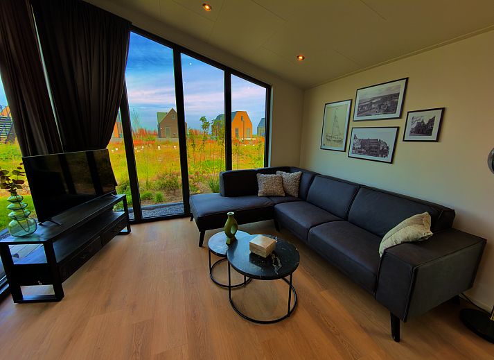 Detached house in Enkhuizen, a modern vacation home on the IJsselmeer coast, North Holland, with a sunny terrace and contemporary architecture.