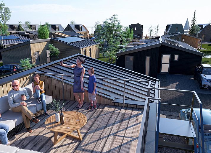 Freistehendes Haus in Enkhuizen mit Dachterrasse und Veranda, umgeben von Grn, ideales Ferienhaus an der Kste des IJsselmeers in Nordholland.