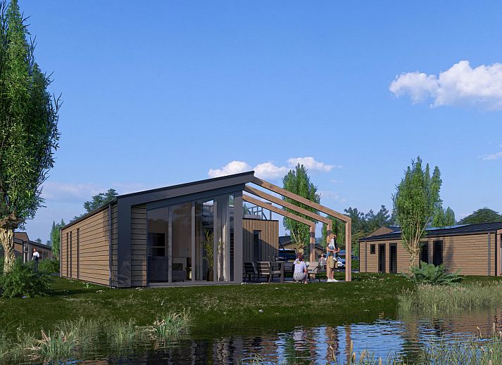 Freistehendes Haus in Enkhuizen mit Dachterrasse und Veranda, umgeben von Grn, ideales Ferienhaus an der Kste des IJsselmeers in Nordholland.