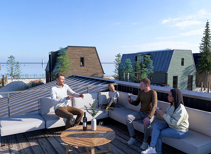 Freistehendes Haus in Enkhuizen mit Dachterrasse und Veranda, umgeben von Grn, ideales Ferienhaus an der Kste des IJsselmeers in Nordholland.