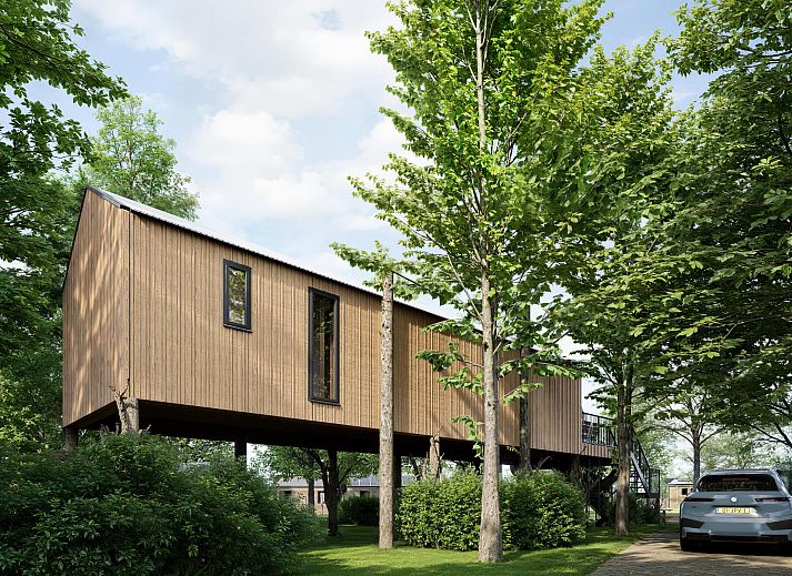 Freistehendes Haus in Enkhuizen, Nordholland, umgeben von Grnflchen mit Spielplatz und Terrasse, ideal fr einen Urlaub an der Kste des IJsselmeers.