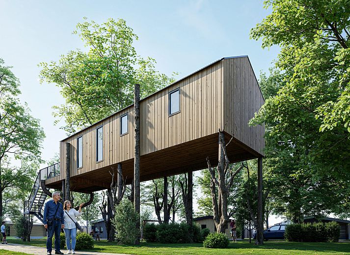 Freistehendes Haus in Enkhuizen, Ferienhaus umgeben von Bumen, bietet ein einzigartiges Wohnerlebnis an der Kste des IJsselmeers in Nordholland.