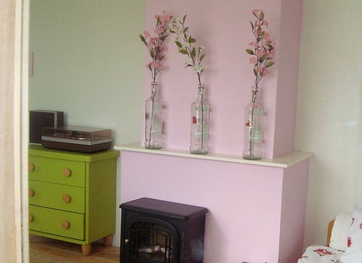 Landstrasse entlang gruener Felder in der Naehe des Ferienhauses in Katwoude, Katwoude, IJsselmeerkueste, Nordholland.