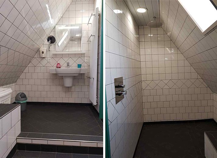 Modern kitchen in vacation home NH351 in 't Zand, North Holland overlooking the countryside.