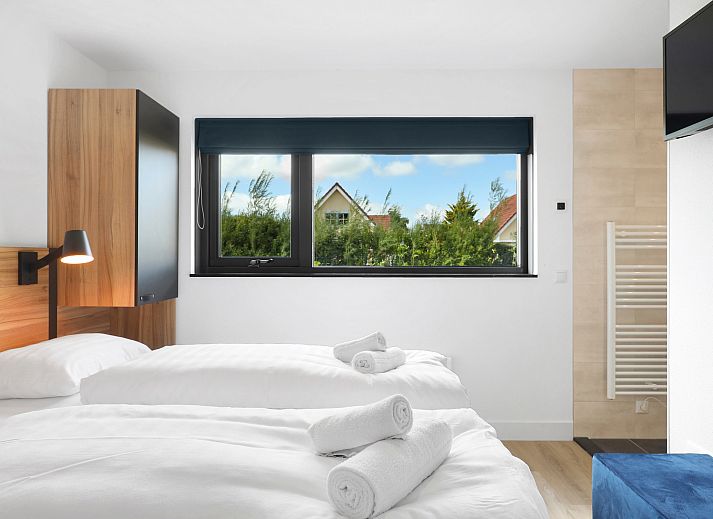 Gezellige kindvriendelijke slaapkamer in Berger Duinen bungalow, Schoorl, Noord-Holland.