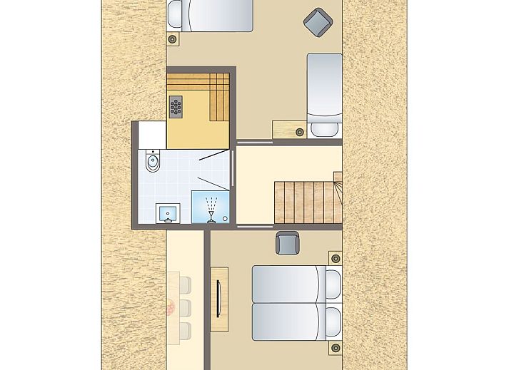 Guest house 4842111 - Bungalow Noord-Holland noord - Berger Duinen | 6-persoons woning | 6L