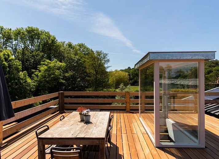 Gemuetliches Schlafzimmer mit Aussicht in Cottage in Schoorl, Ferienhaus in Nordholland Nord, Schoorl.