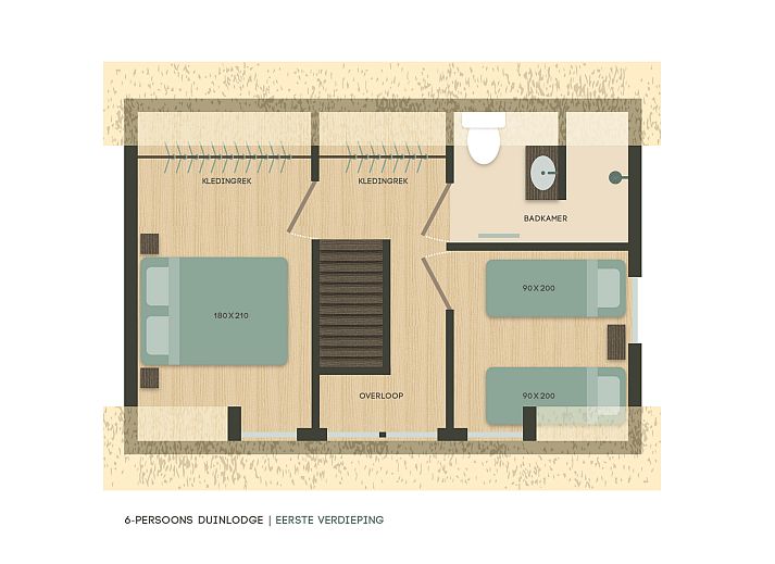 Unterkunft 484239 - Ferienhaus Noord-Holland noord - 6-persoons Duinlodge Bosrand