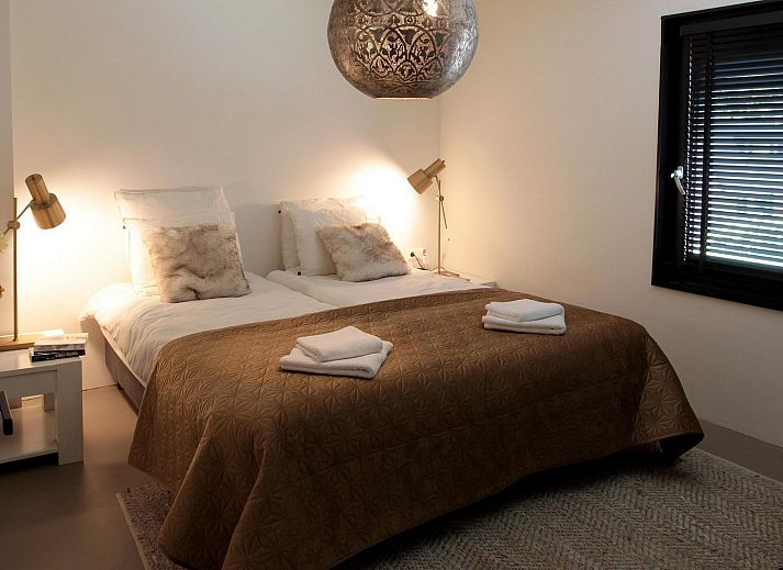 Stilvolles Wohnzimmer in der 8-Personen Duinlodge, Ferienhaus in Schoorl, Noord-Holland.