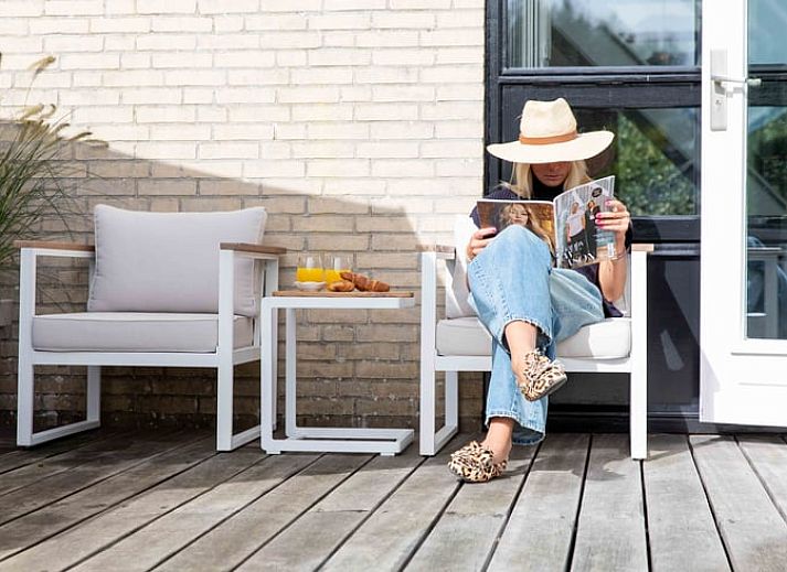 Stijlvolle eetkamer in Huisje in Schoorl, vakantieaccommodatie in Noord-Holland noord.