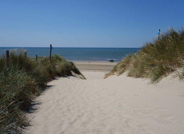 Moderne badkamer in Huisje in Schoorl, Noord-Holland met luxe douche en wasmachine, ideaal vakantiehuis voor comfort en ontspanning.
