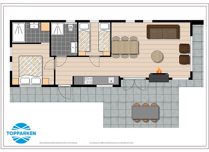 Die Naturlodge fuer 4 Personen in Berkhout, Nordholland, bietet ein modernes Ferienhaus mit grossen Fenstern und einer gruenen Umgebung fuer einen entspannten Aufenthalt.