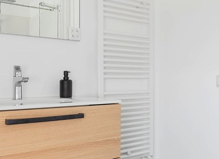 Stijlvolle binnenruimte van Vakantiehuisje in Markenbinnen, Noord-Holland, met decoratieve elementen en planten.