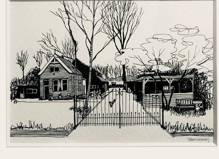 Artful dining area in Holiday home in Amsterdam, unique decorations in vacation home North Holland.