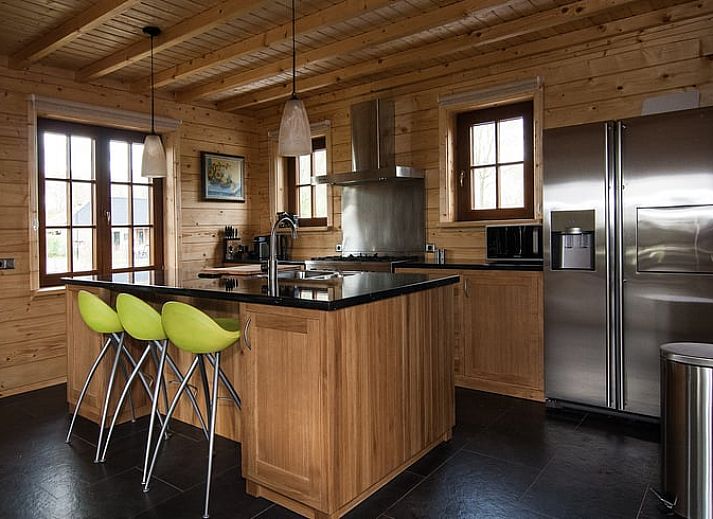 Vacation home in Den Ham offers a charming wooden porch in Twente, Overijssel.