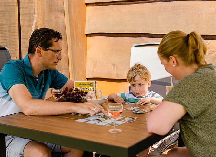 Cozy living room of cottage in Den Ham, Twente. Vacation home with cozy sitting area and kitchen in Overijssel nature.