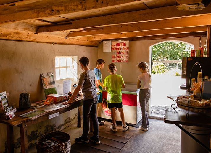 Cozy bedstead in Cottage in Den Ham, vacation home in Twente, Overijssel, with wooden finish and comfortable bed.