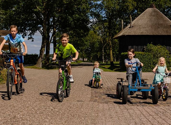 Cozy bedroom in Cottage in Den Ham, Twente, Overijssel with atmospheric lighting and comfortable beds.