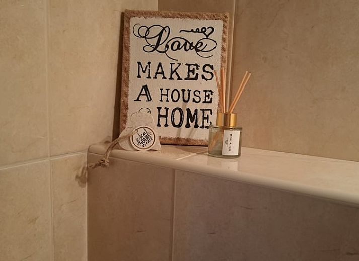 Gezellig terras met uitzicht op de natuur bij Huisje in Den Ham, vakantiehuis in Twente, Overijssel.