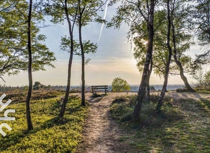 Slaapkamer met kunst aan de muur in OV698 vakantiehuis, Den Ham.