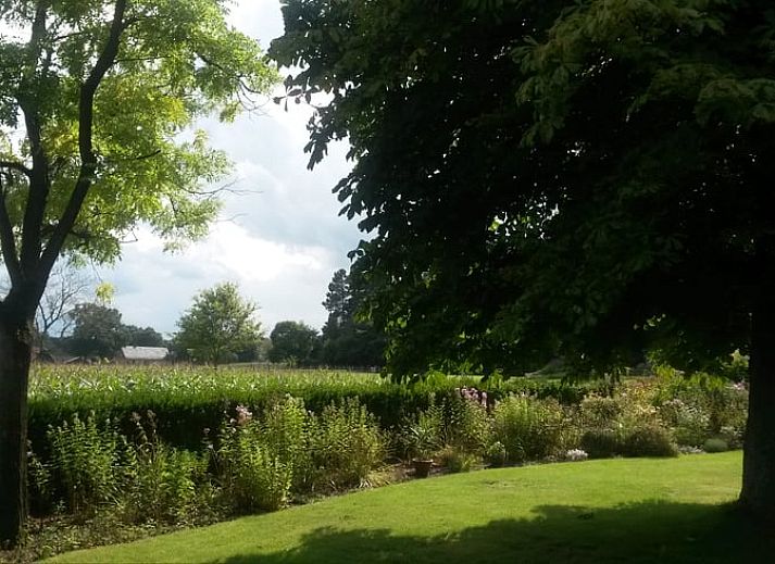 Enjoy the serene garden and charming terrace of Huisje in De Lutte, an attractive vacation home in Twente, Overijssel.