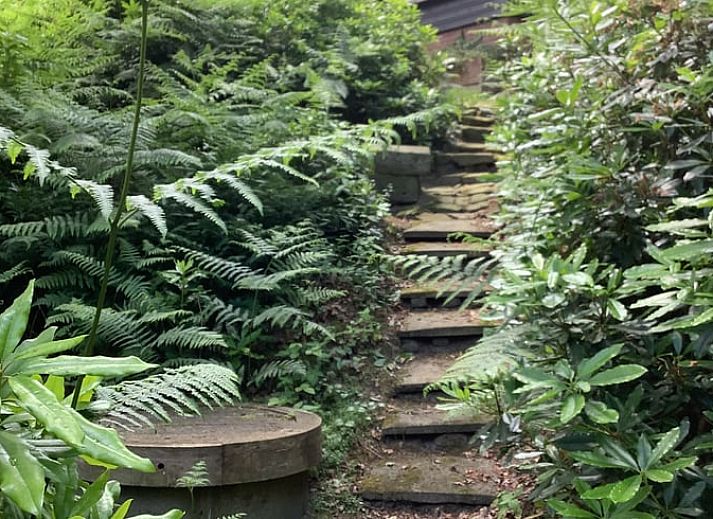 Knusse slaapkamer in vakantiehuis in de Lutte, Twente met houten interieur in Overijssel.