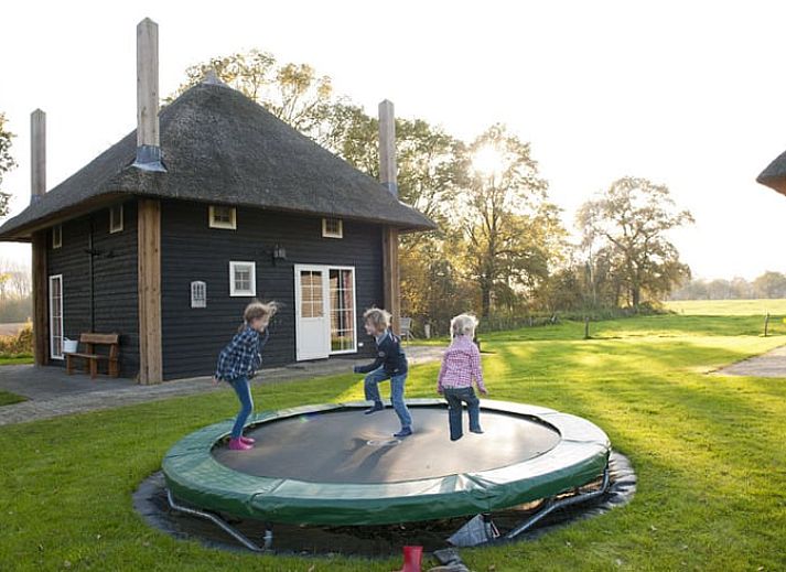 Ontspannen op het terras van Vakantiehuis in Wierden, ideaal voor een rustige vakantie in Twente, Overijssel.