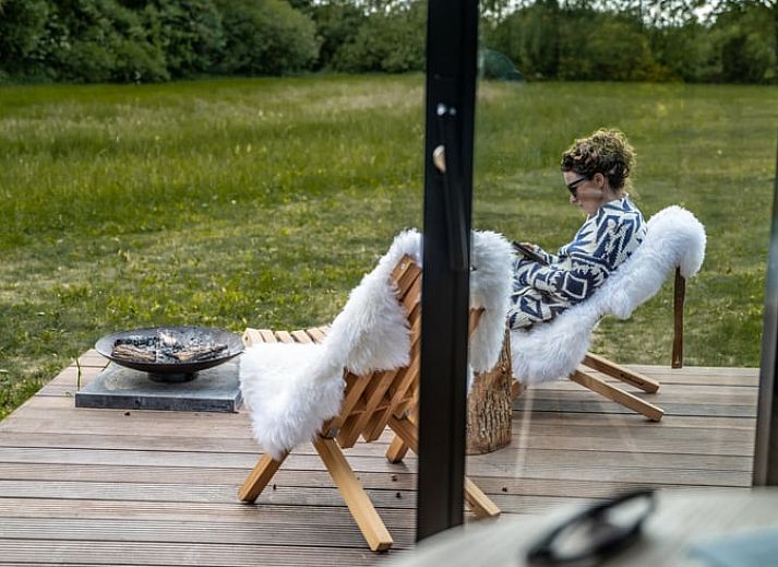 Genieten van het uitzicht bij Vakantiehuis in Hezingen, een sfeervolle vakantiewoning in Twente, Overijssel.