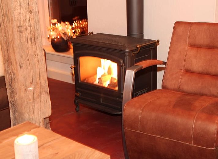 Cottage in Hezingen, ein charmantes Ferienhaus in Twente, Overijssel mit rustikaler Fassade und gruener Umgebung.