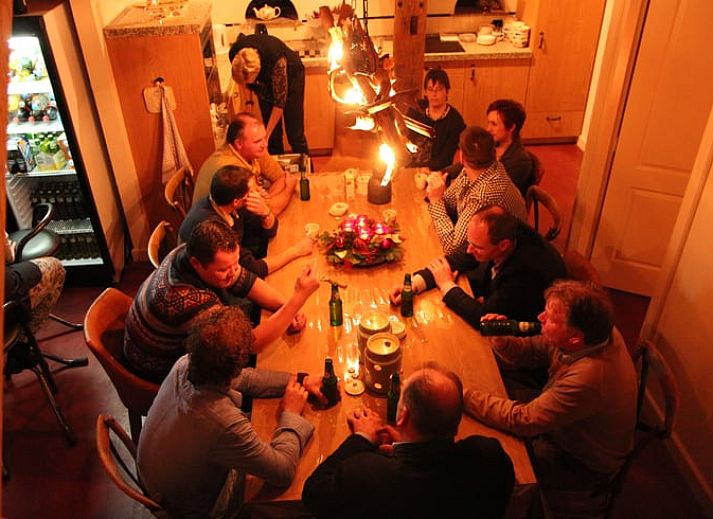 Gemuetliches Wintergrillen im Huisje in Hezingen, ein Ferienhaus in Hezingen, Twente, Overijssel.