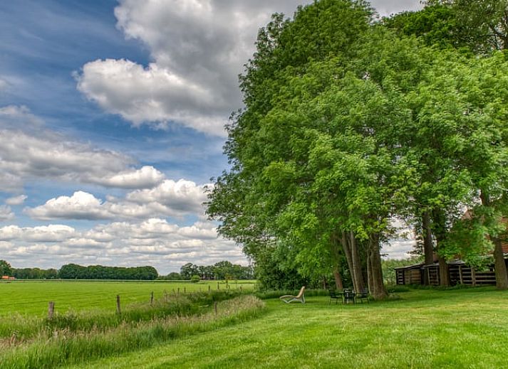 Modern bathroom with freestanding bathtub in cottage in Beuningen, Twente, Overijssel.
