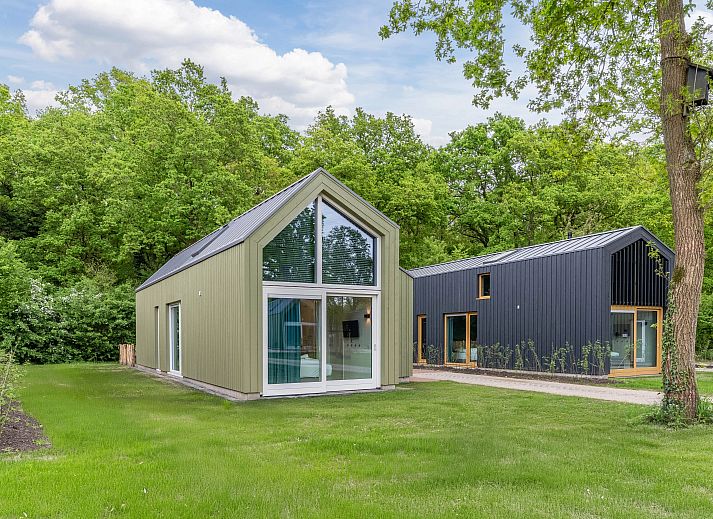 Cozy living room in 4-person dog house 4LD, Beuningen, Twente, overlooking nature.
