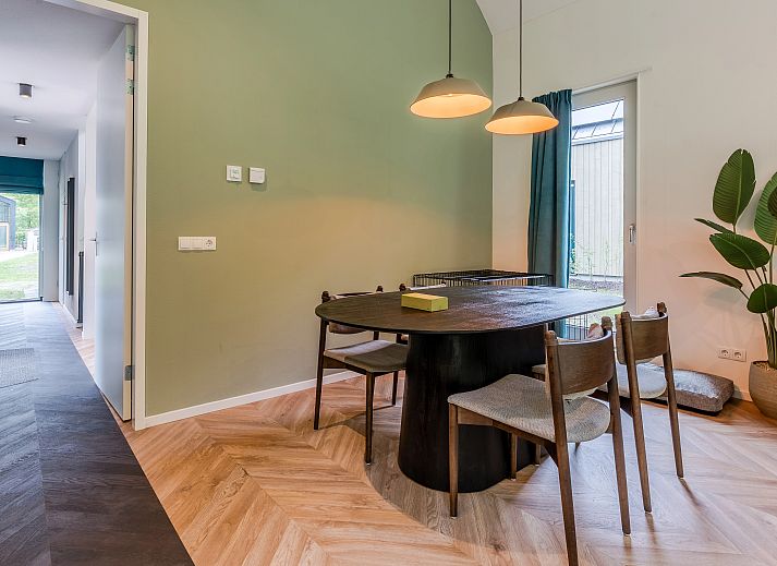 Cozy living room in 4-person dog house 4LD, Beuningen, Twente, overlooking nature.