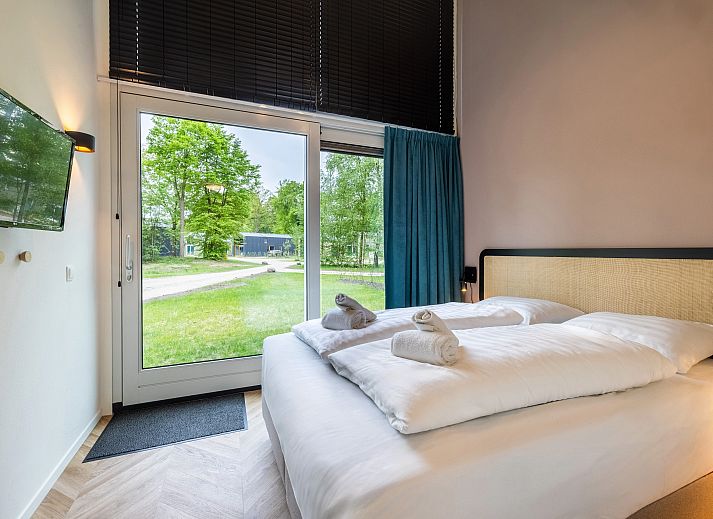 Gezellige zithoek met kunst aan de muur in 4-6-persoons hondenwoning in Beuningen, Twente, Overijssel.