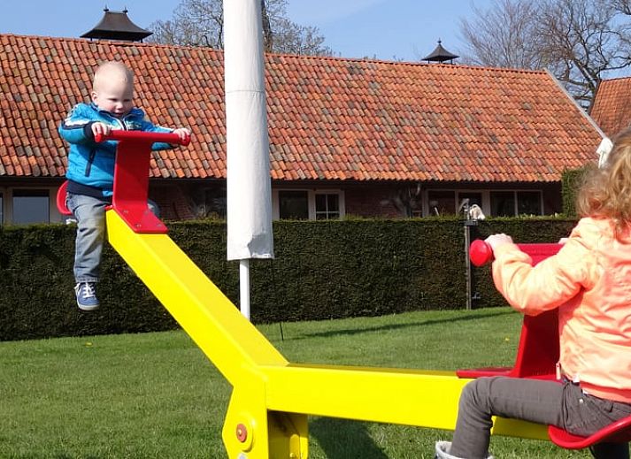 Uitzicht op weelderige velden bij Huisje in Vasse, vakantiehuis in Twente, Overijssel.