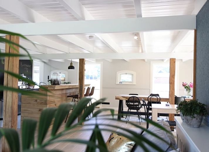 Gezellige bar in Vakantiehuis in Reutum, Twente, Overijssel met houten interieur en sfeervolle verlichting.