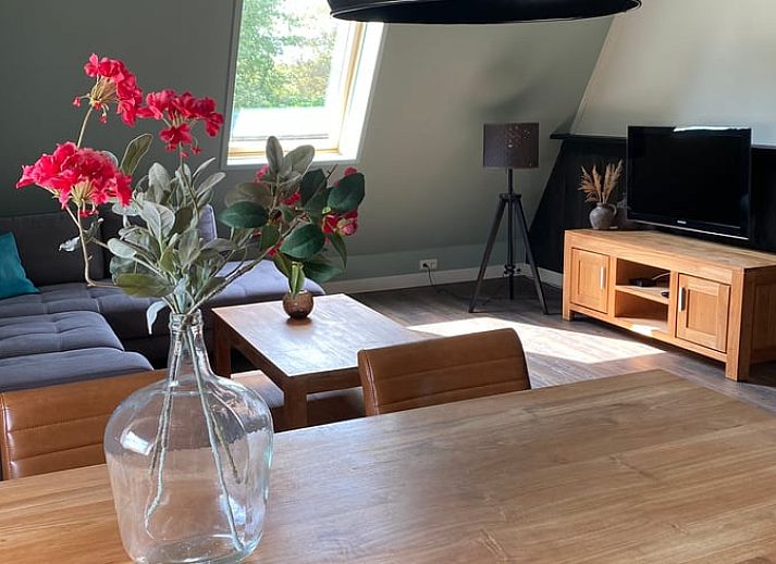 Front of Holiday home in Ambt Delden, Twente, with brick facade in Overijssel.