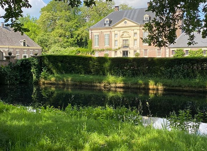 Terrace with seating at Holiday Home in Ambt Delden, Twente, Overijssel.