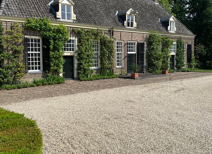 Terrace with seating at Holiday Home in Ambt Delden, Twente, Overijssel.